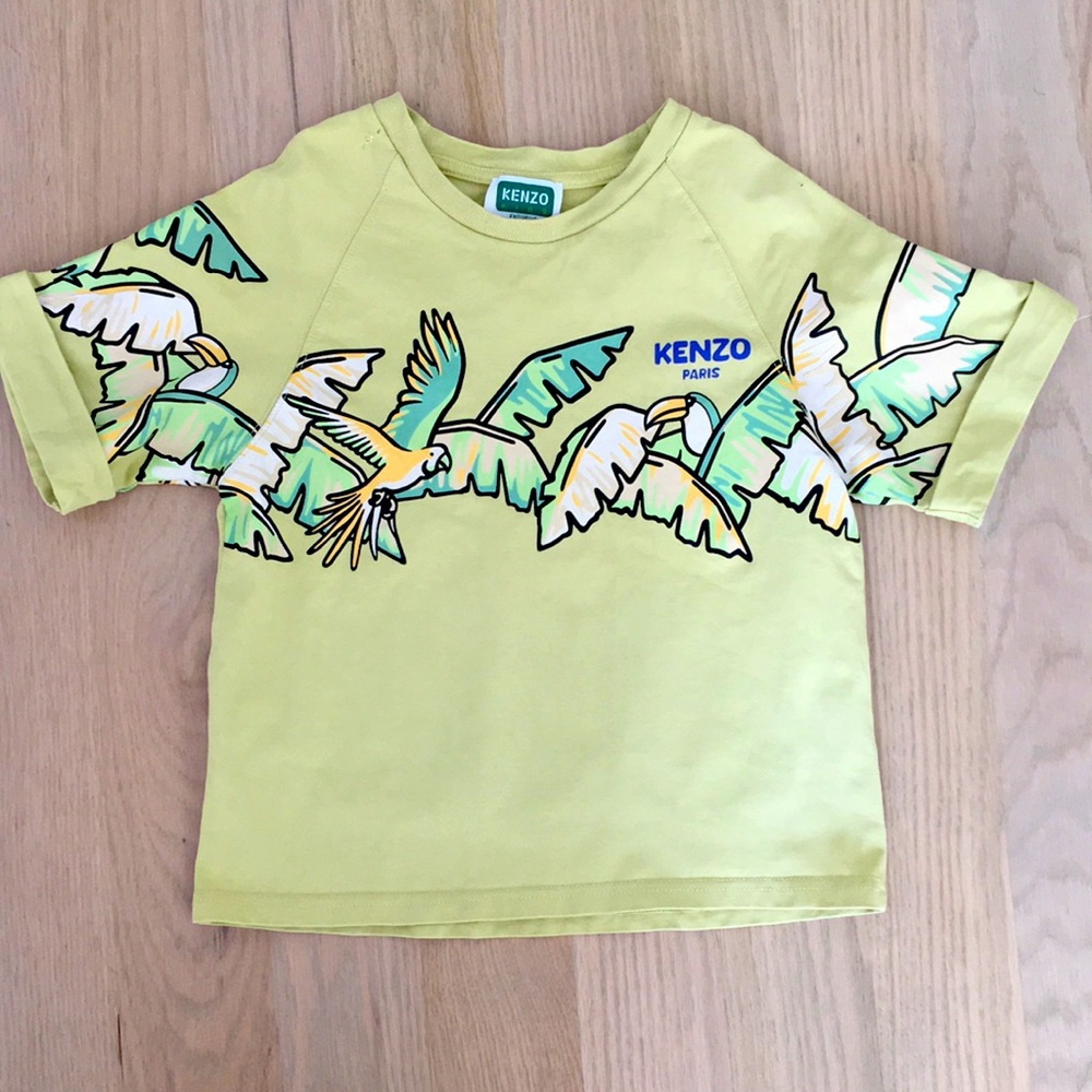 Kenzo green raglan sleeve tee